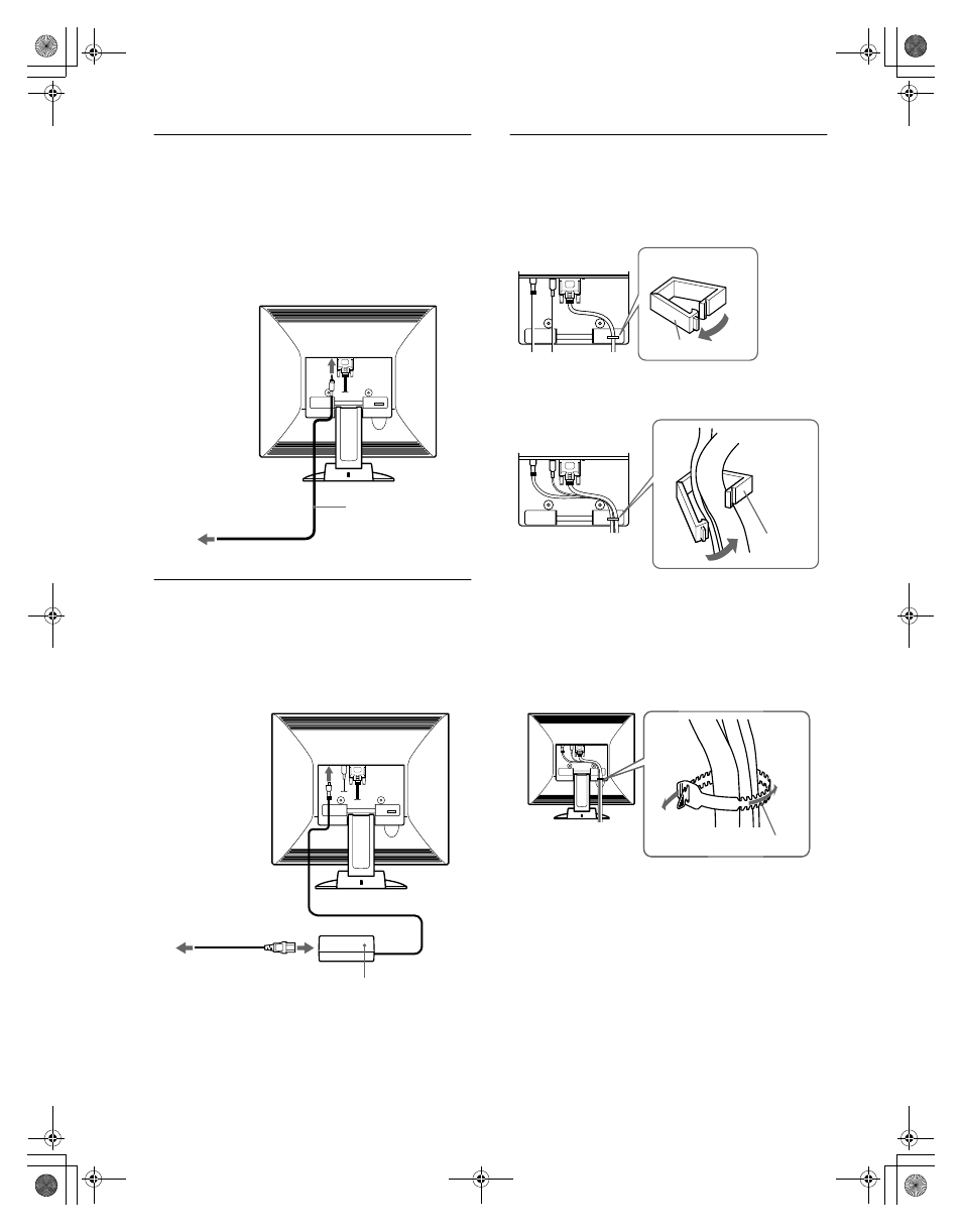 Punto 3: collegamento del cavo audio, Punto 4: collegamento del cavo di alimentazione, Punto 4 | Punto 5, Punto 3:collegamento del cavo audio, Punto 4:collegamento del cavo di alimentazione | Sony SDM-M61 User Manual | Page 88 / 104