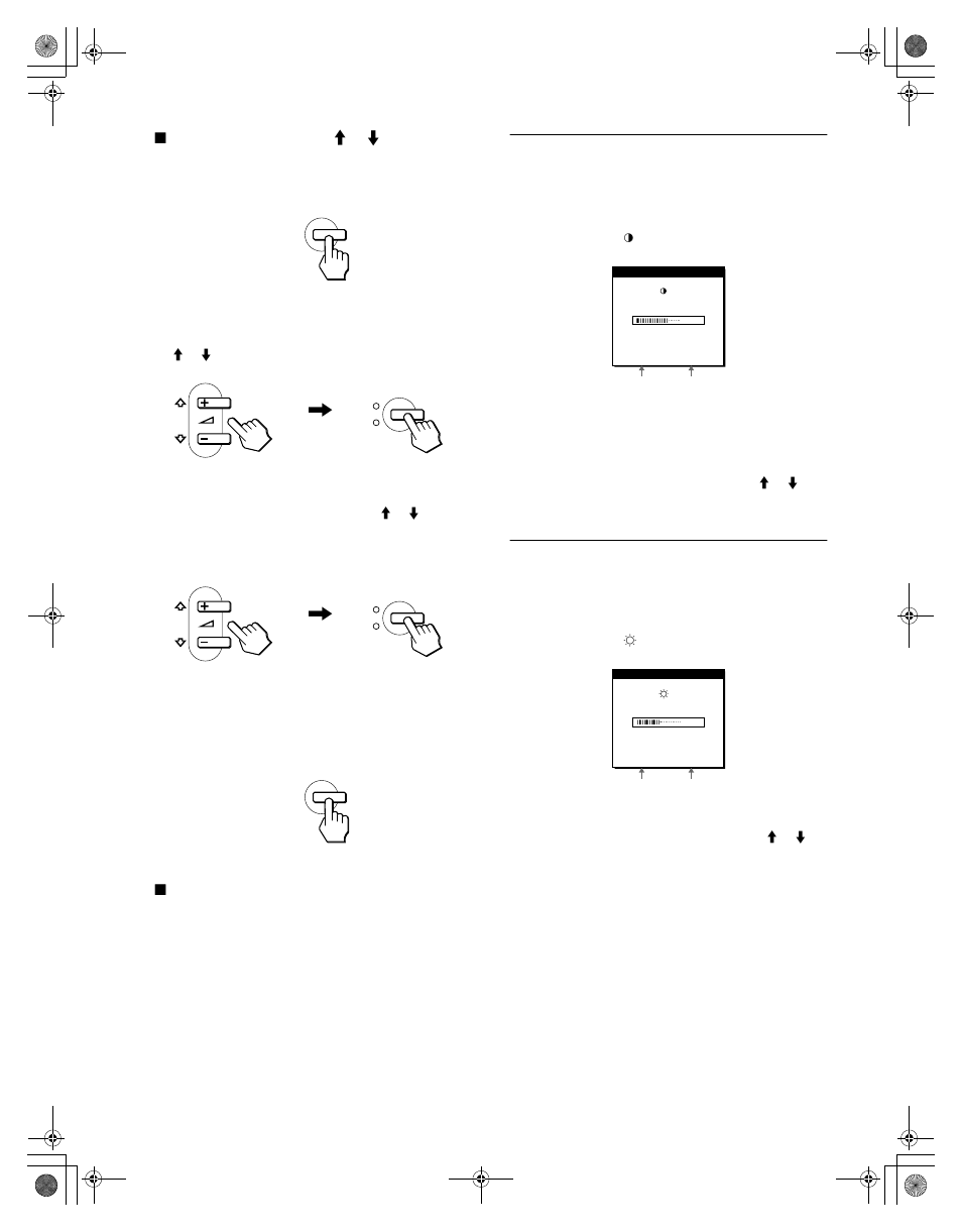 Regolazione del contrasto (contrasto), Nu, vedere “utilizzo dei tasti menu, Vedere “utilizzo dei tasti menu | M(+)/m(–), e ok” a | Sony SDM-M61 User Manual | Page 92 / 104