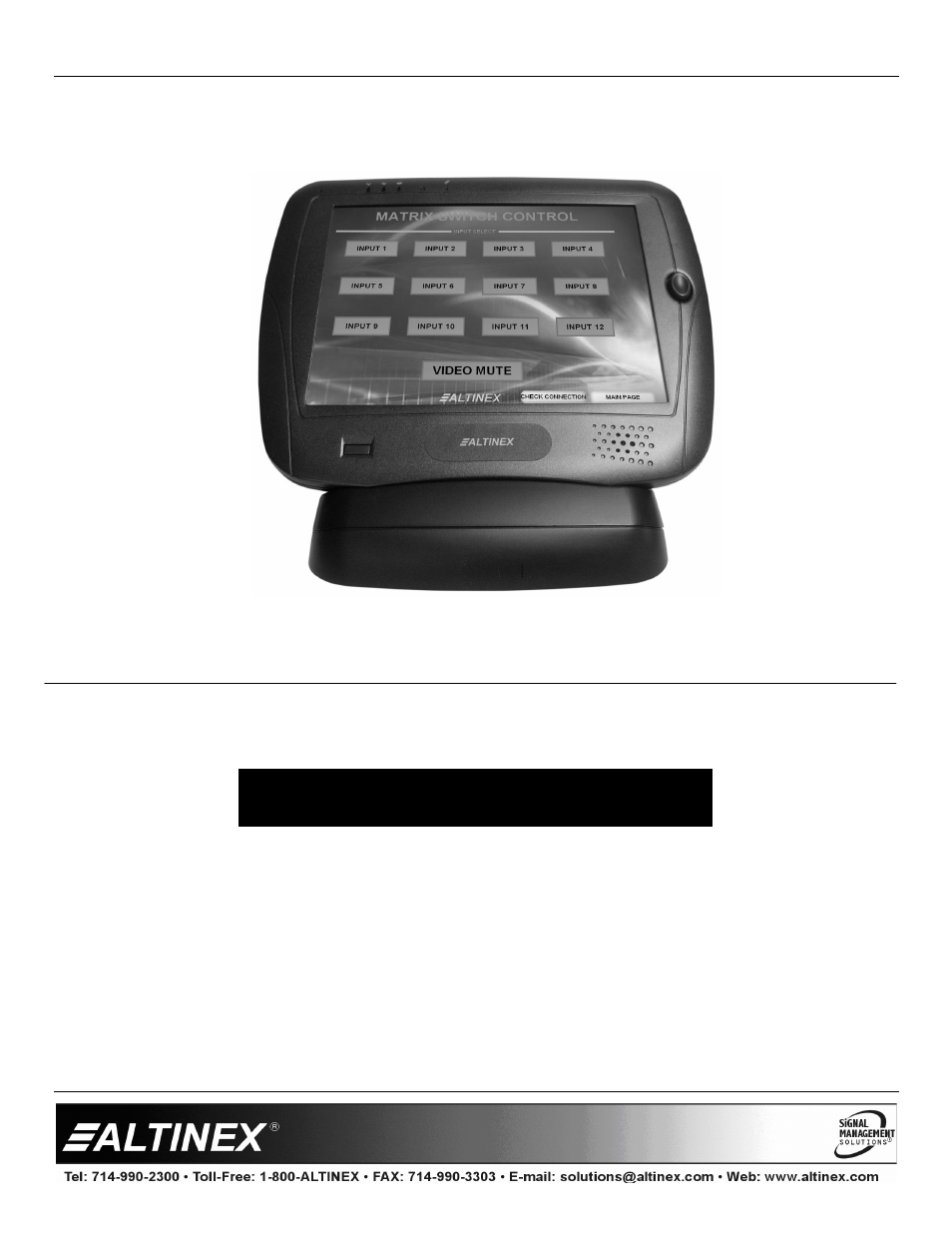 Altinex Wireless Touchscreen Controller CP451-008 User Manual | 13 pages