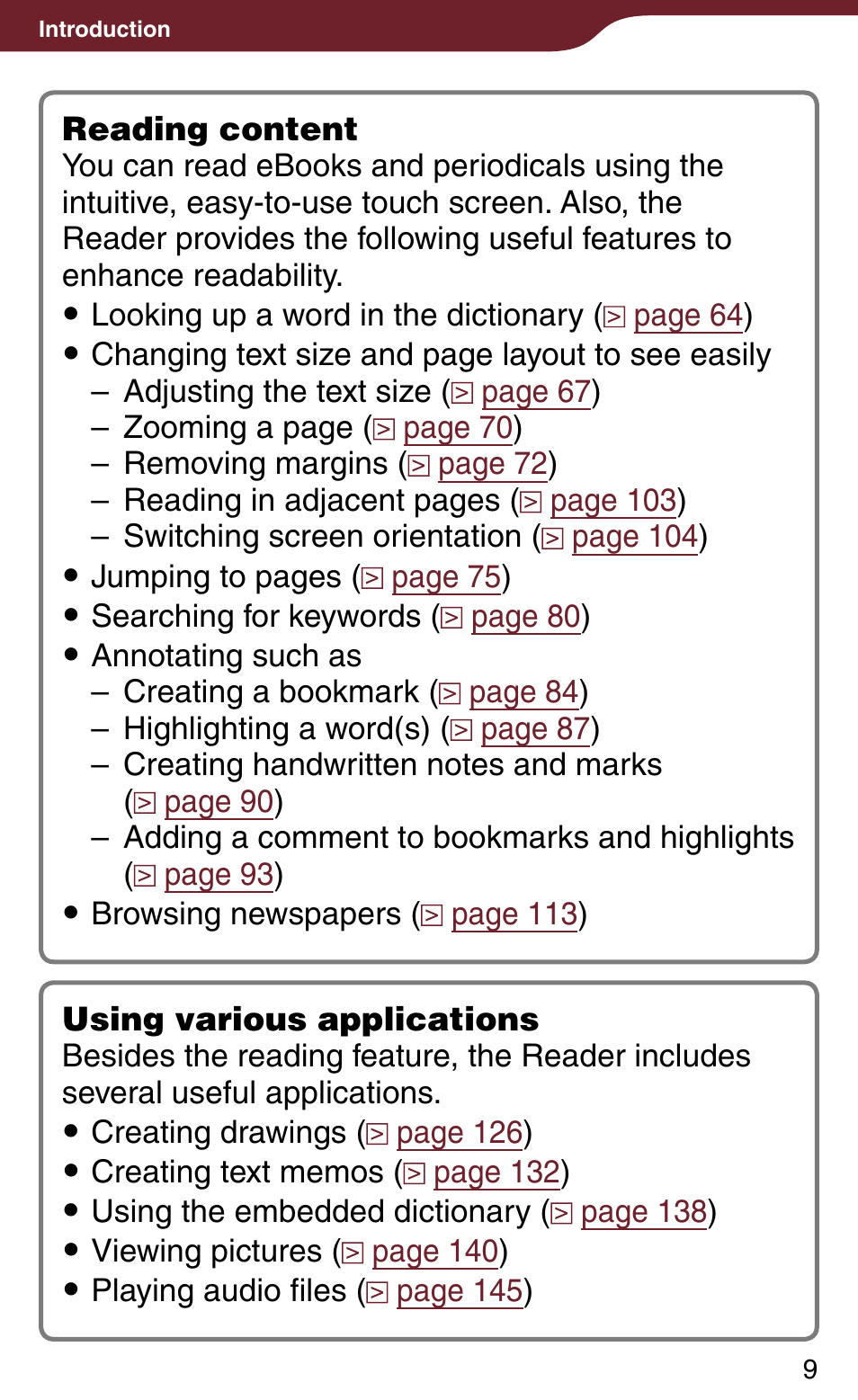 Sony PRS-900BC User Manual | Page 9 / 202