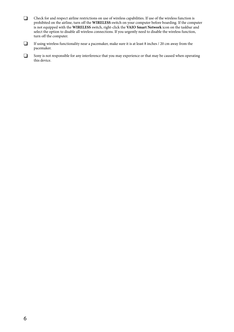 Sony SVE11113FXW User Manual | Page 6 / 32