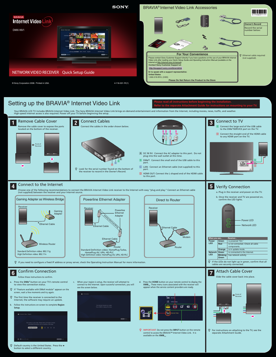 Sony KDL-40WL140 User Manual | 2 pages