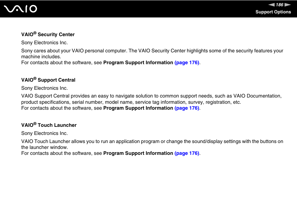 Sony VGN-UX180P User Manual | Page 186 / 189