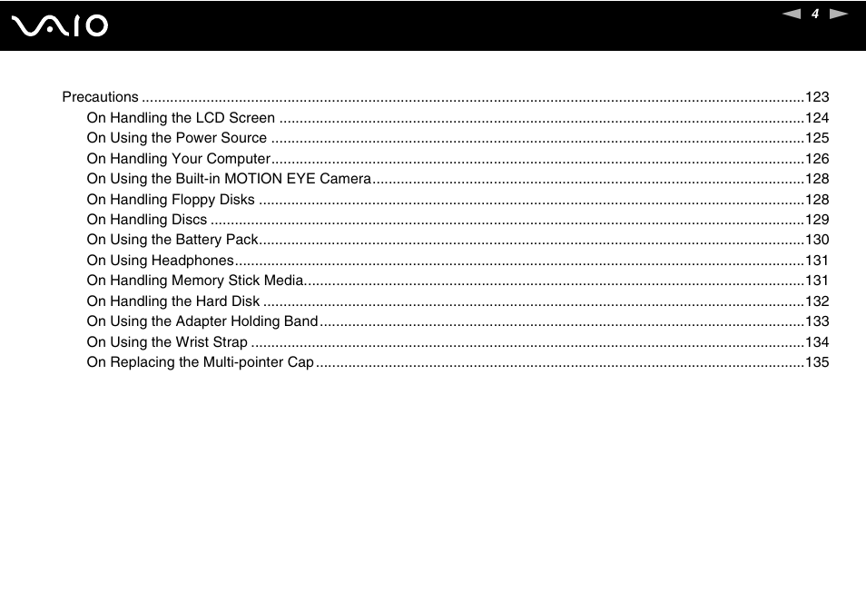 Sony VGN-UX180P User Manual | Page 4 / 189