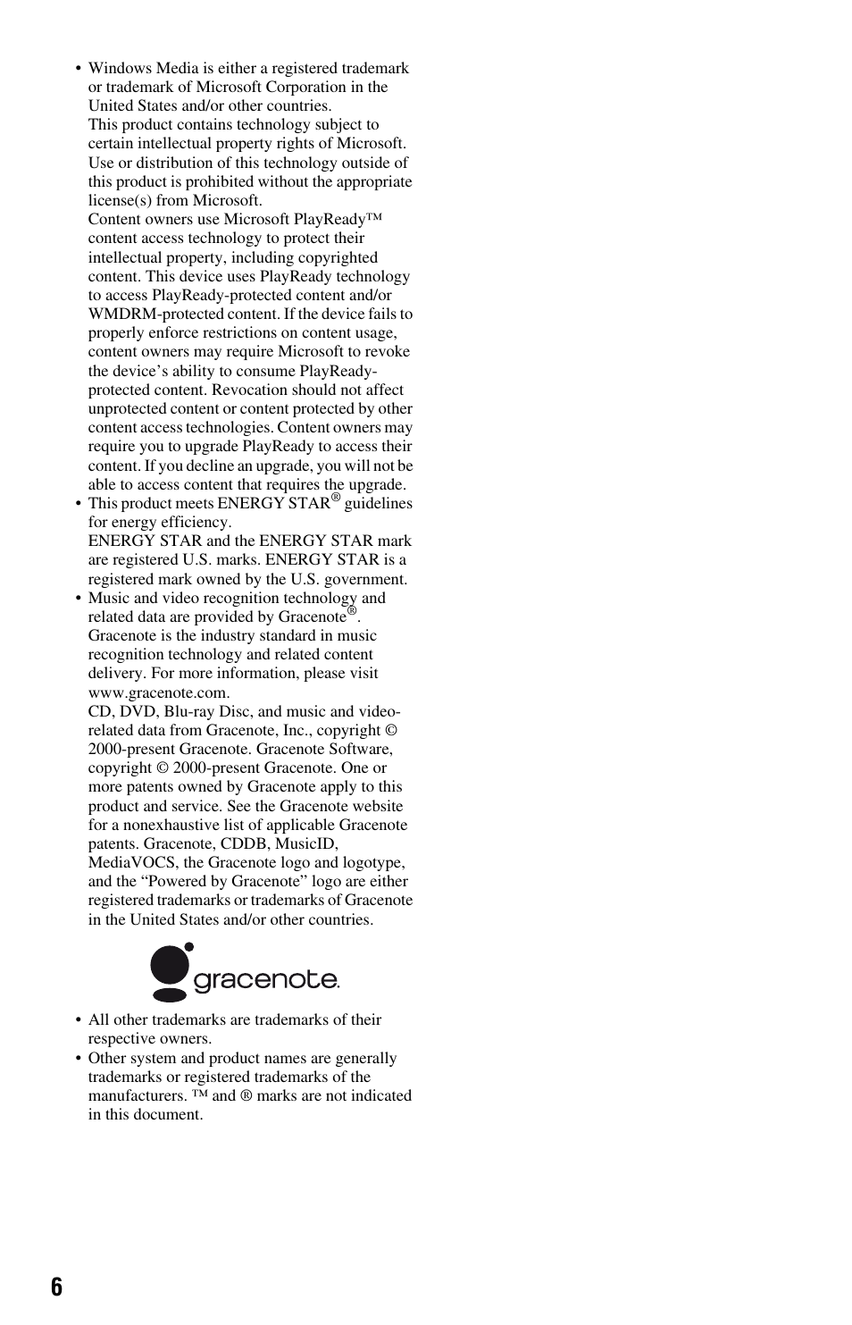 Sony BDP-S380 User Manual | Page 6 / 31