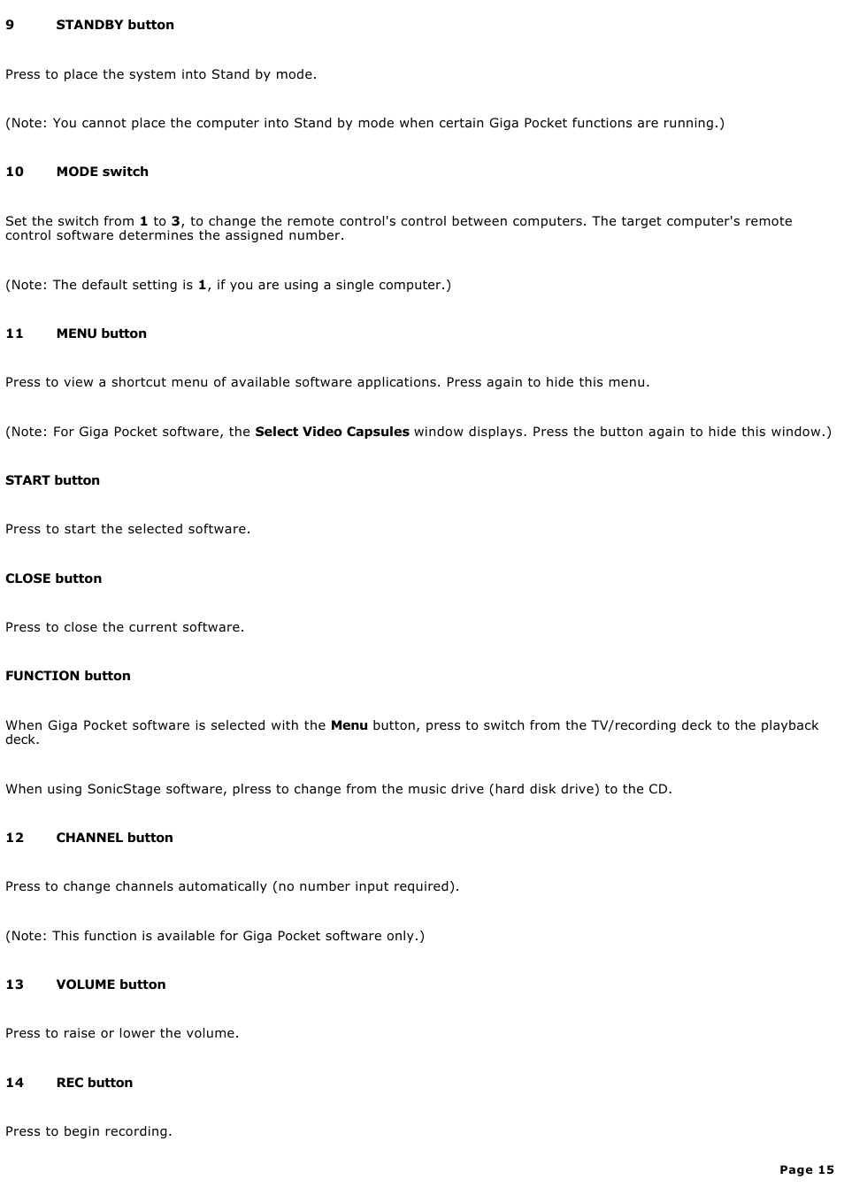 Sony PCV-RZ31G User Manual | Page 15 / 223