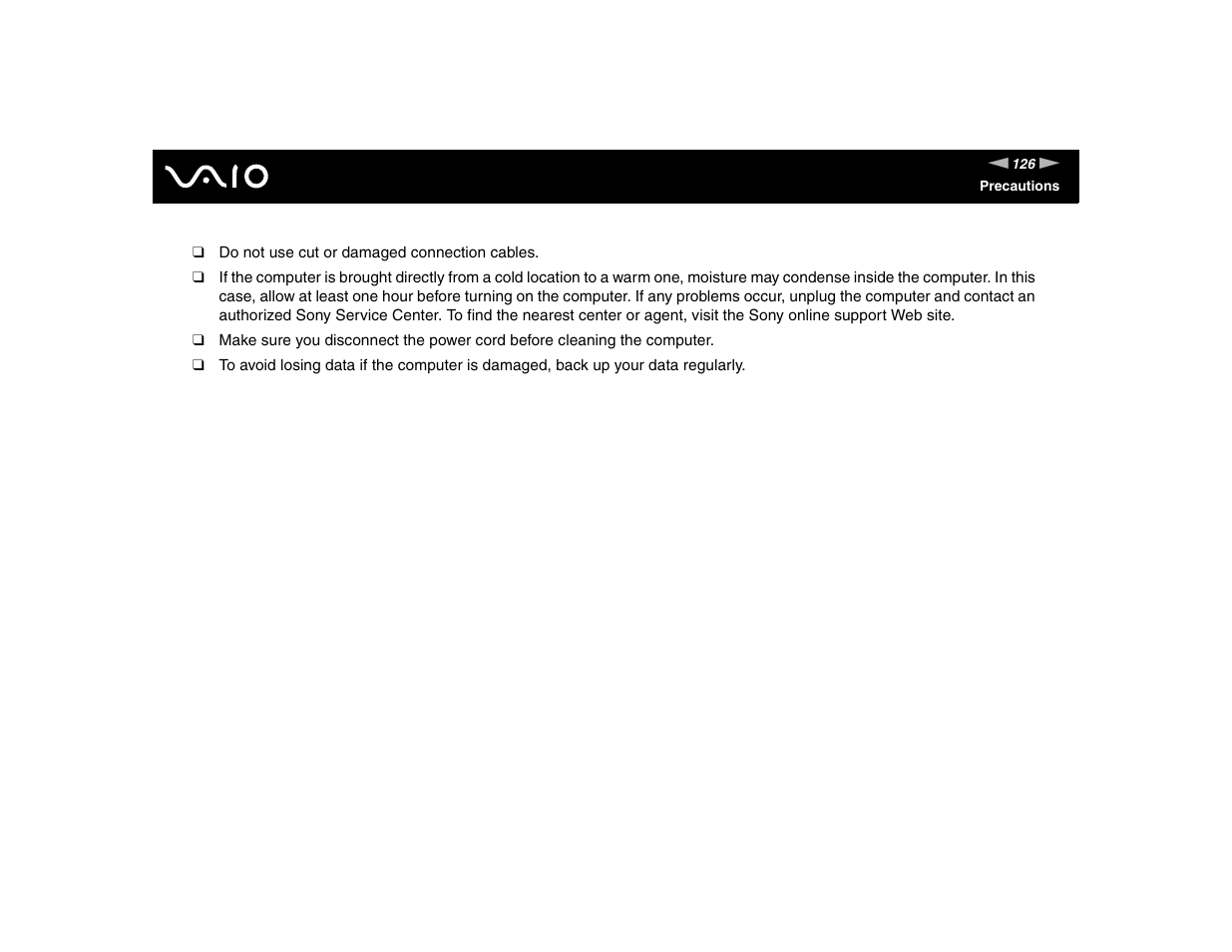 Sony VGN-FE570G User Manual | Page 126 / 194