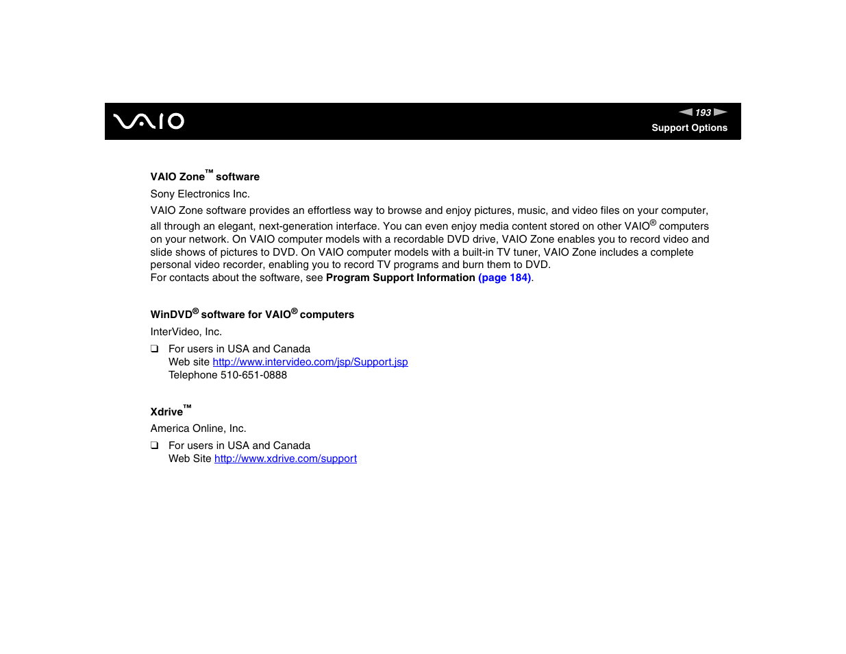 Sony VGN-FE570G User Manual | Page 193 / 194