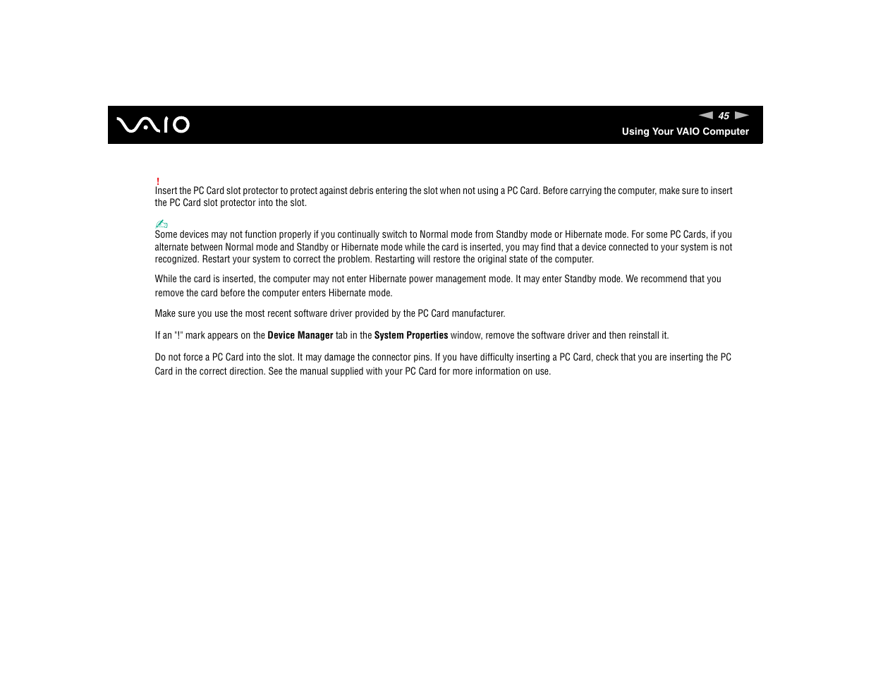 Sony VGN-FE570G User Manual | Page 45 / 194