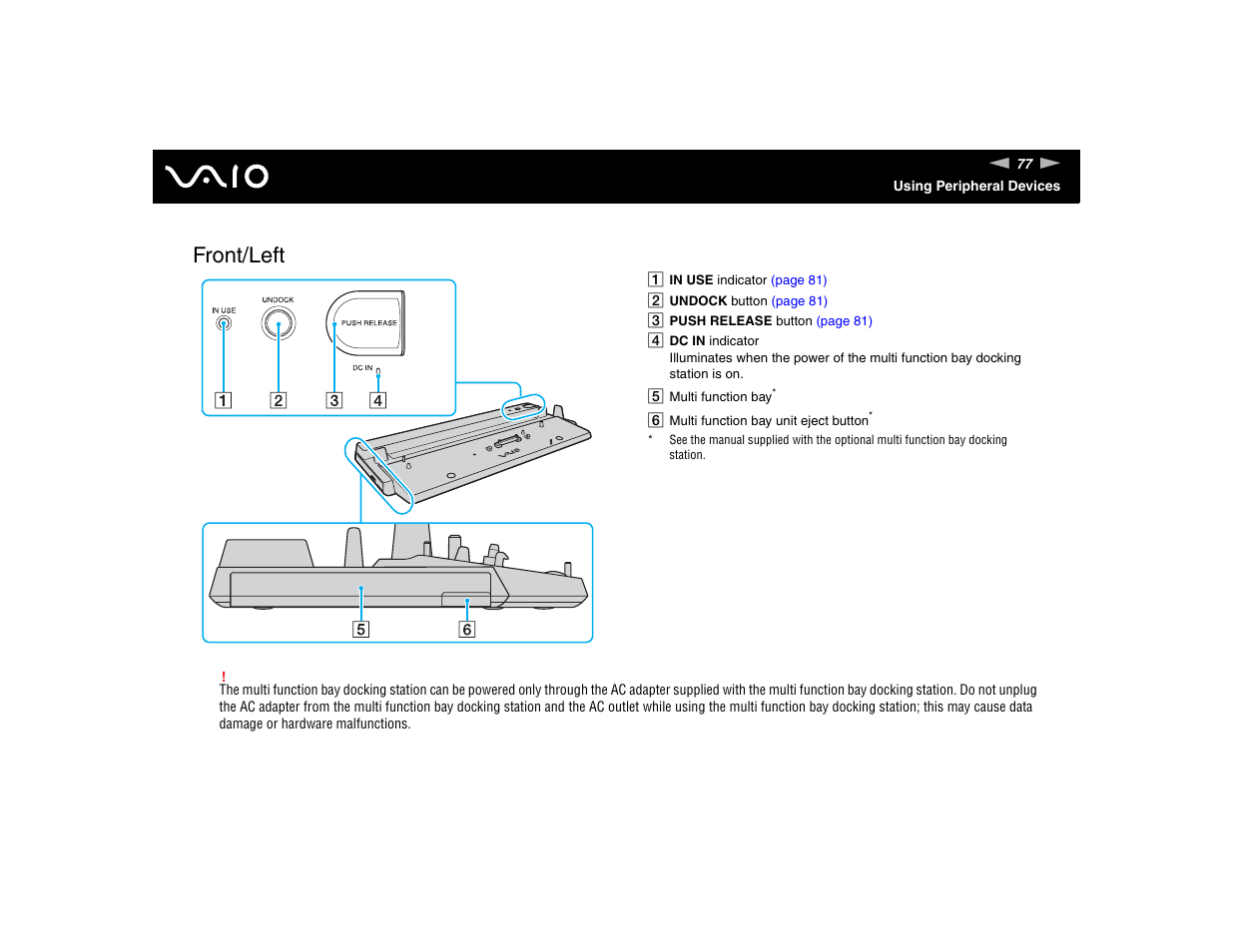 Front/left | Sony VGN-FE570G User Manual | Page 77 / 194