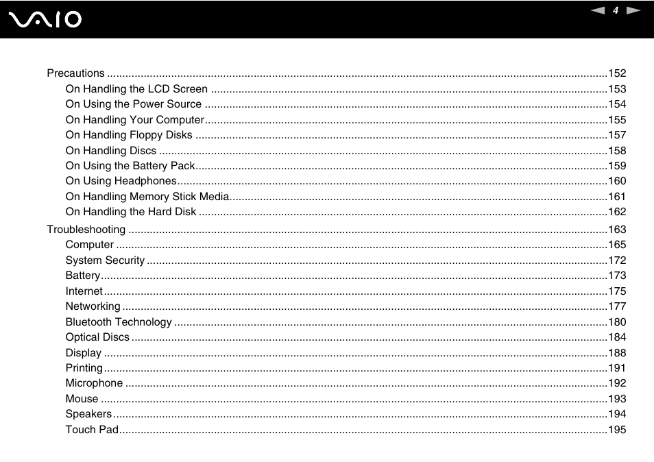 Sony VGN-TXN27N User Manual | Page 4 / 218