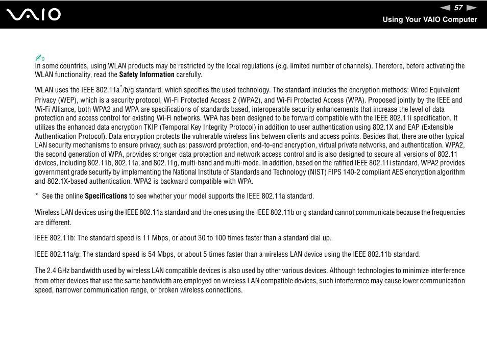 Sony VGN-TXN27N User Manual | Page 57 / 218