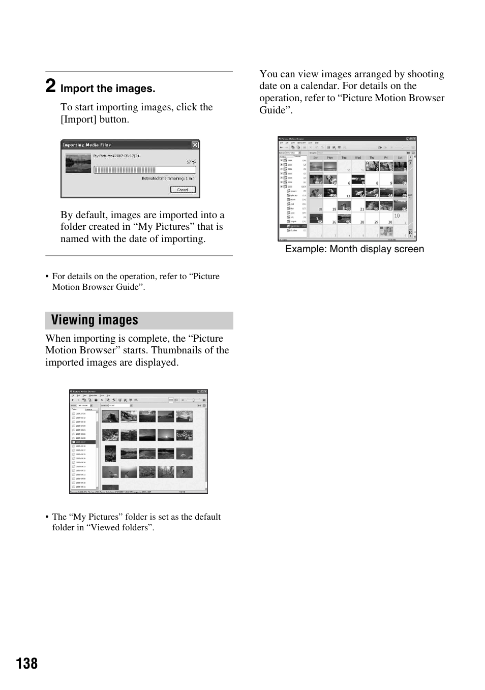 Viewing images | Sony DSLR-A700 User Manual | Page 138 / 179