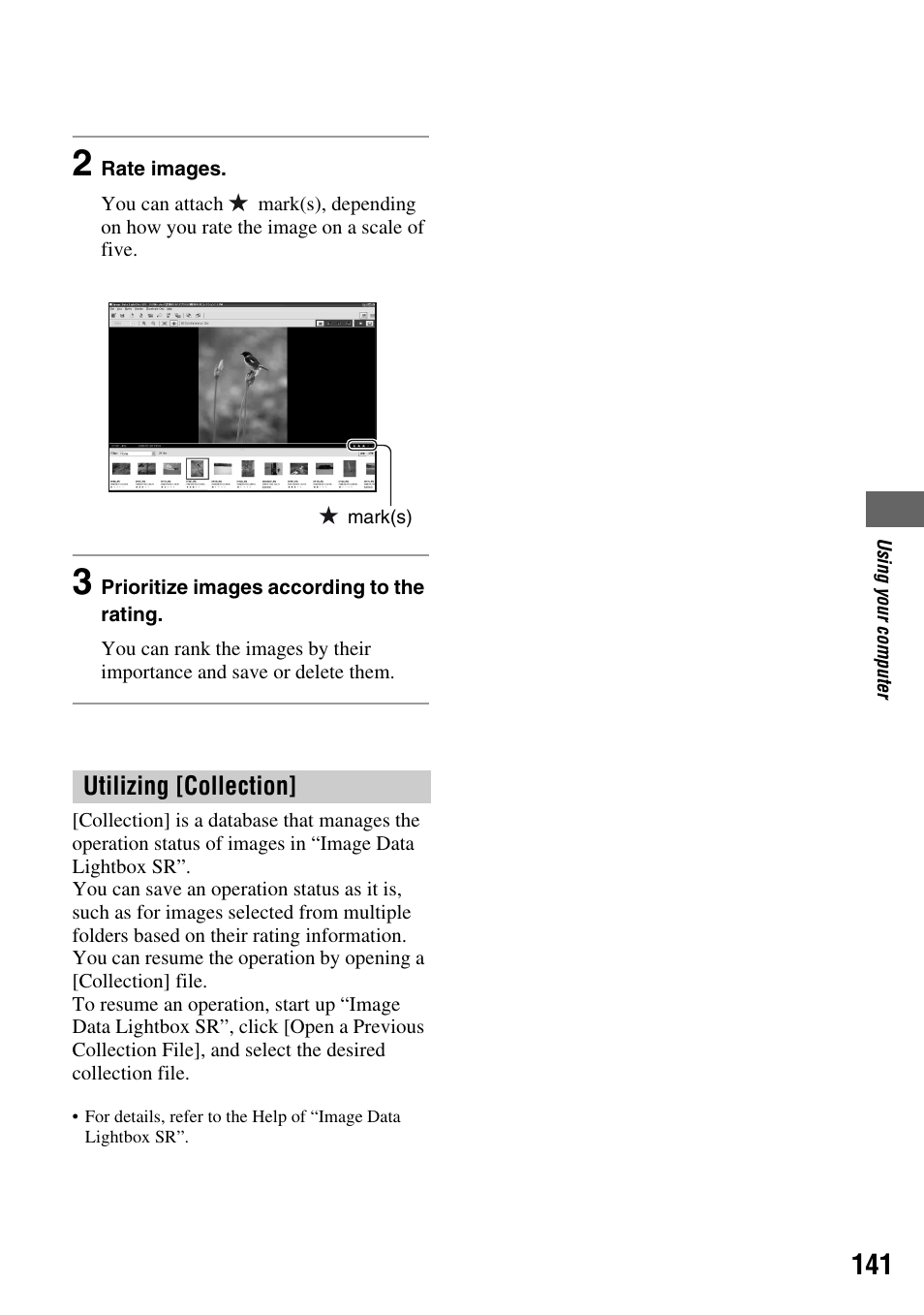 Utilizing [collection | Sony DSLR-A700 User Manual | Page 141 / 179