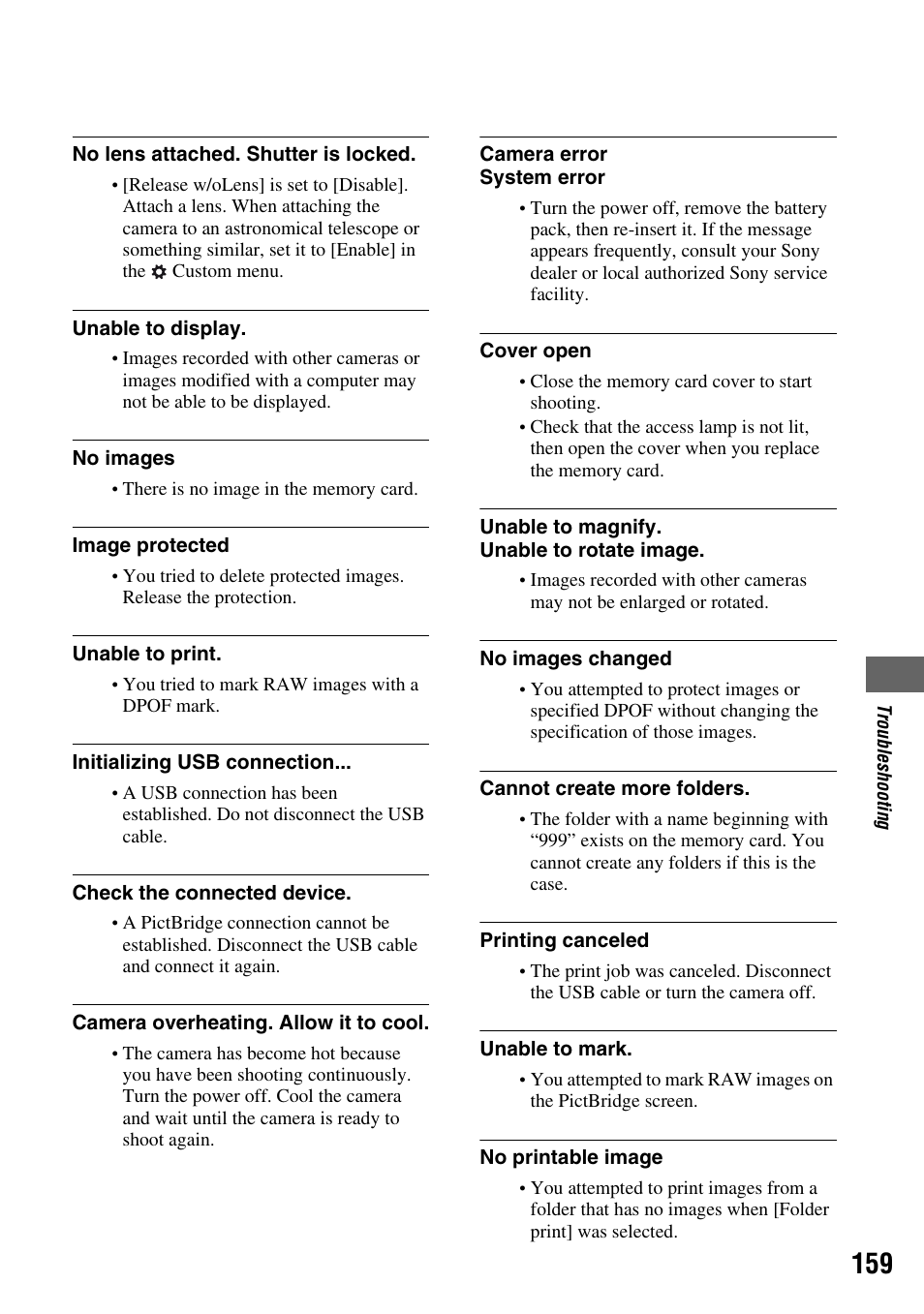 Sony DSLR-A700 User Manual | Page 159 / 179