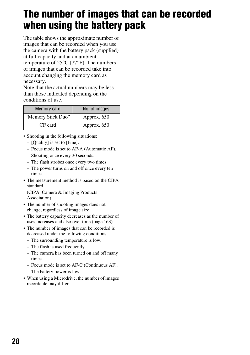 Sony DSLR-A700 User Manual | Page 28 / 179