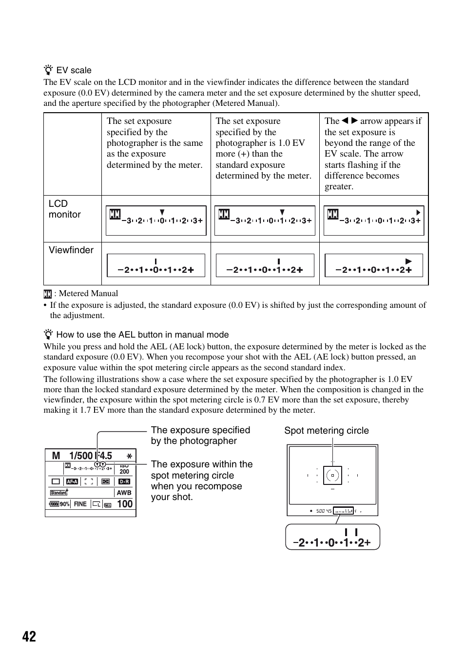 E (42 | Sony DSLR-A700 User Manual | Page 42 / 179