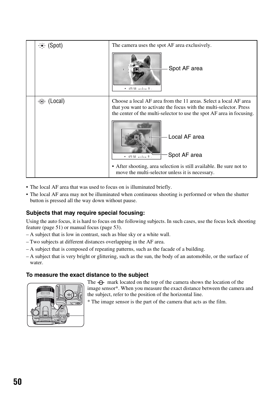 Sony DSLR-A700 User Manual | Page 50 / 179