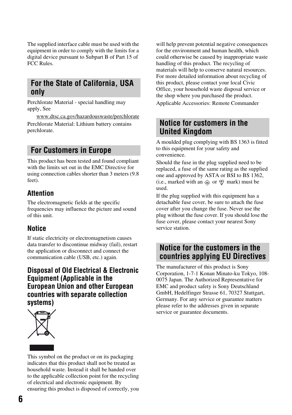 Sony DSLR-A700 User Manual | Page 6 / 179