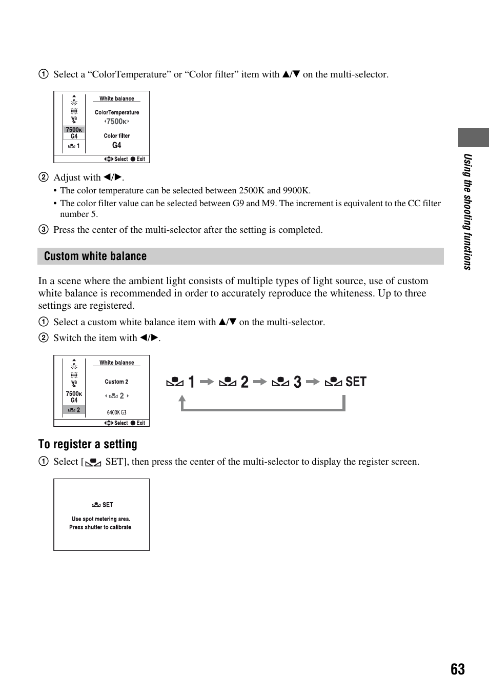 Sony DSLR-A700 User Manual | Page 63 / 179