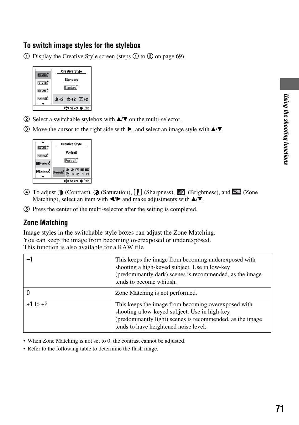 Sony DSLR-A700 User Manual | Page 71 / 179