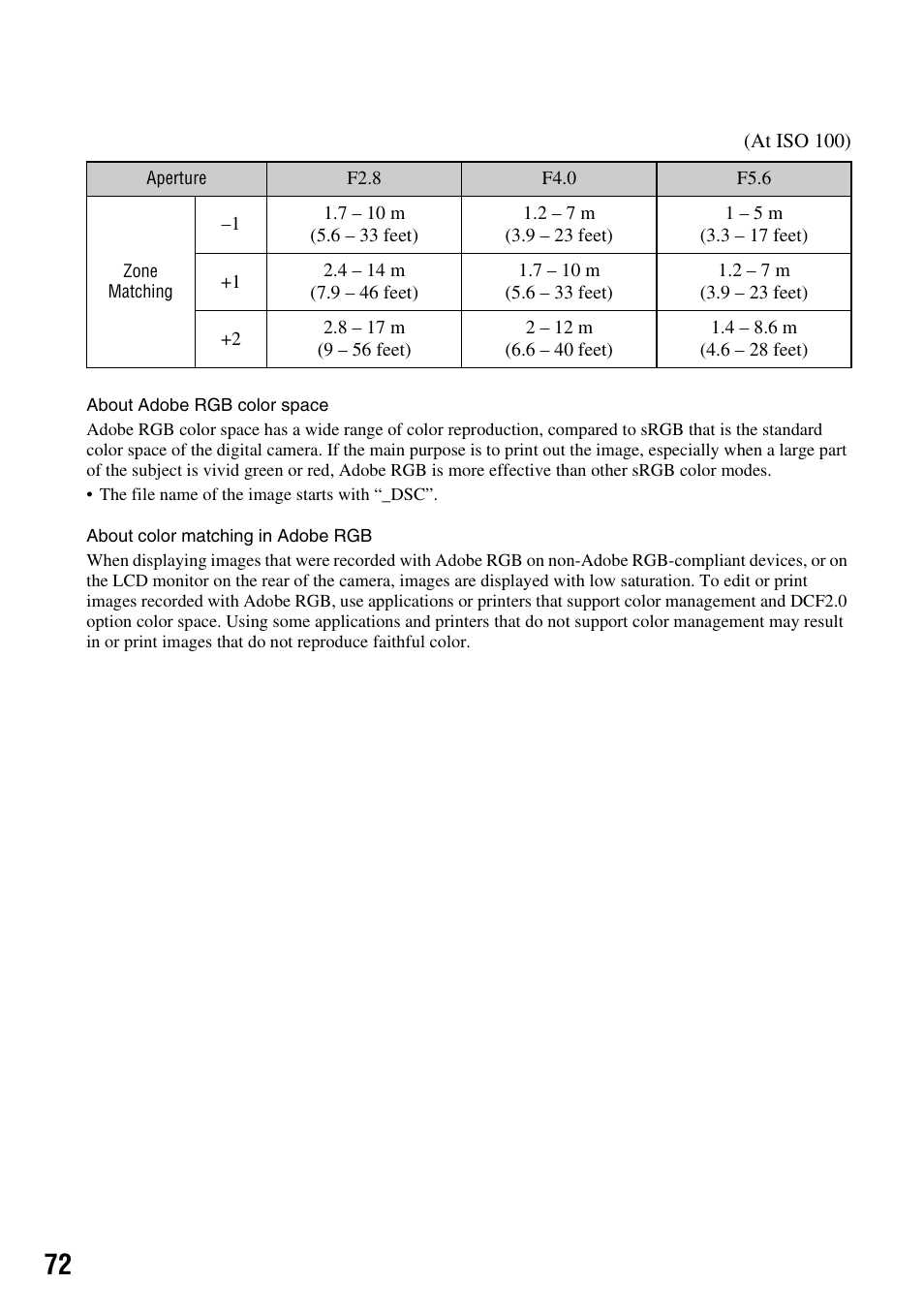 Sony DSLR-A700 User Manual | Page 72 / 179