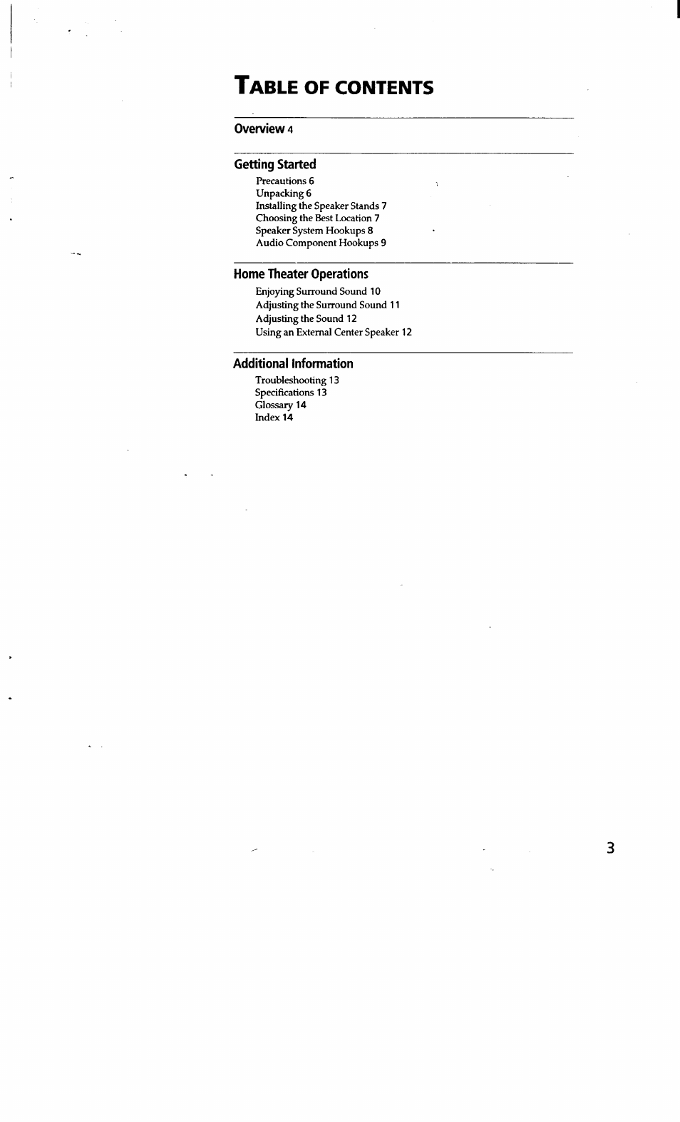 Sony SA-VA15 User Manual | Page 3 / 14