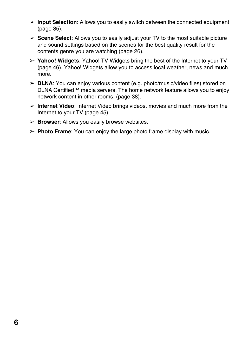 Sony KDL-46EX640 User Manual | Page 6 / 88