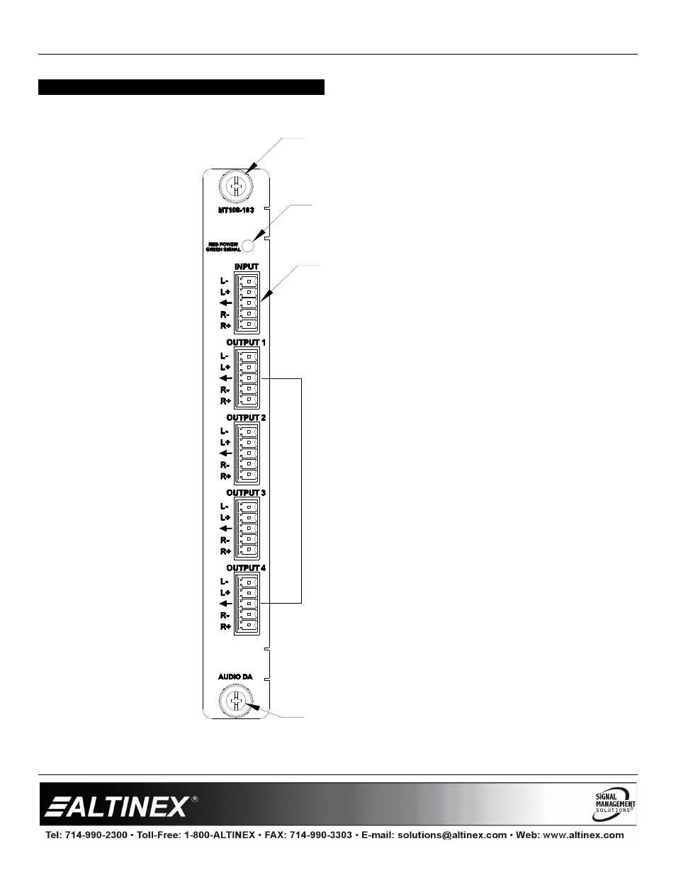 Product description, Multitasker | Altinex MT108-103 User Manual | Page 5 / 17