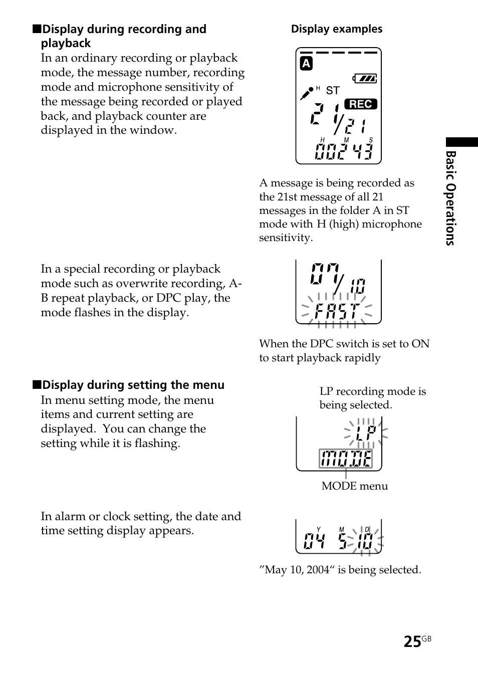Sony ICD-ST25VTP User Manual | Page 25 / 72