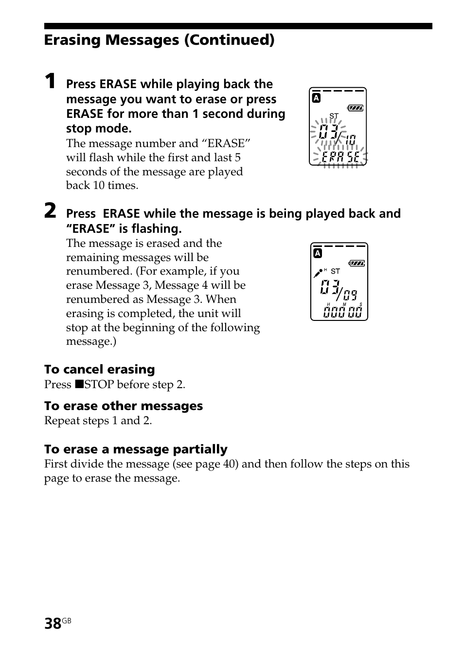 Sony ICD-ST25VTP User Manual | Page 38 / 72