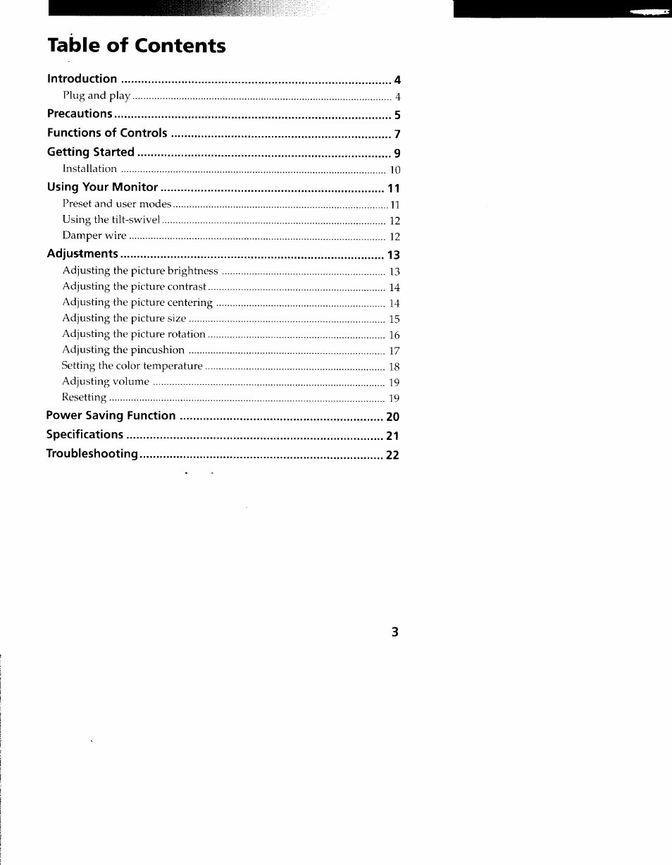 Sony CPD-100VS User Manual | Page 3 / 24