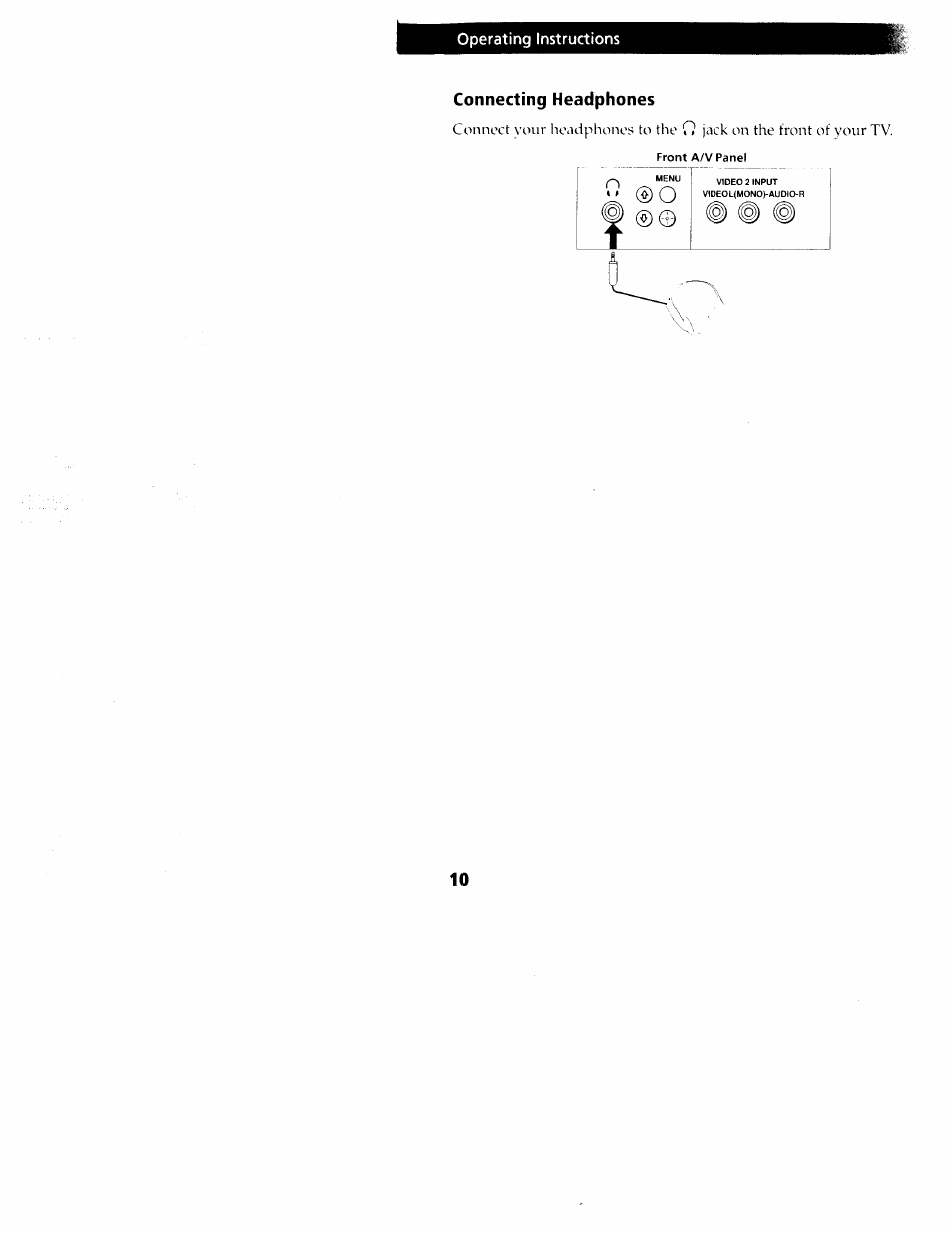 Connecting headphones | Sony wega KV-20FS12 User Manual | Page 19 / 41