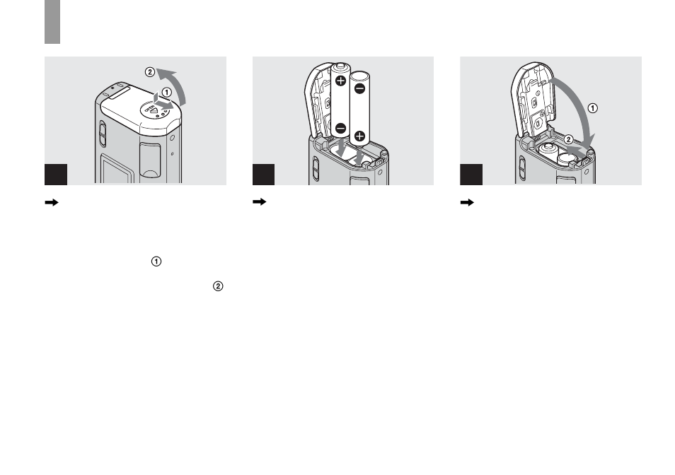 Inserting the batteries | Sony DSC-U50 User Manual | Page 12 / 92