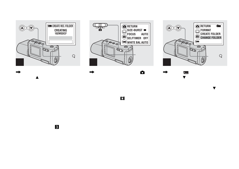 Selecting the recording folder | Sony DSC-U50 User Manual | Page 26 / 92