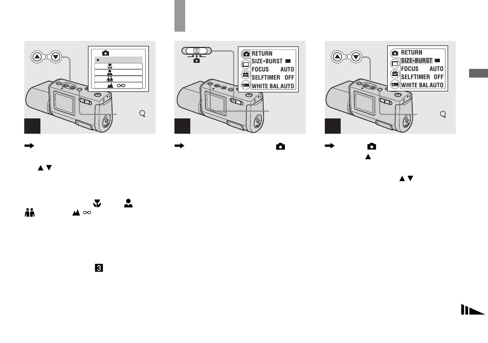 Shooting images continuously — burst, Shooting images continuously, Burst | Sony DSC-U50 User Manual | Page 31 / 92