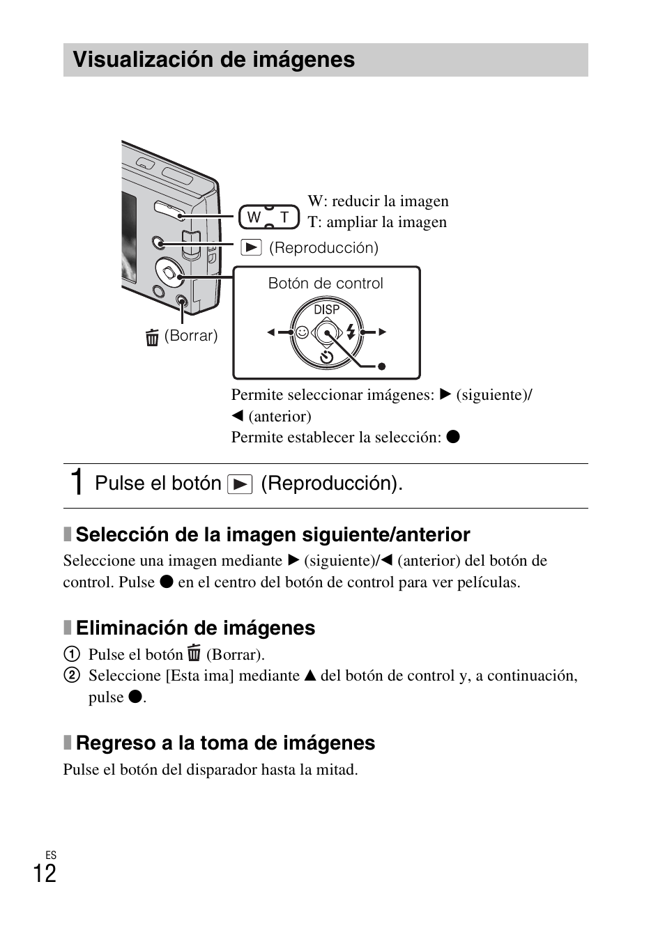 Visualización de imágenes | Sony DSC-W510 User Manual | Page 34 / 48