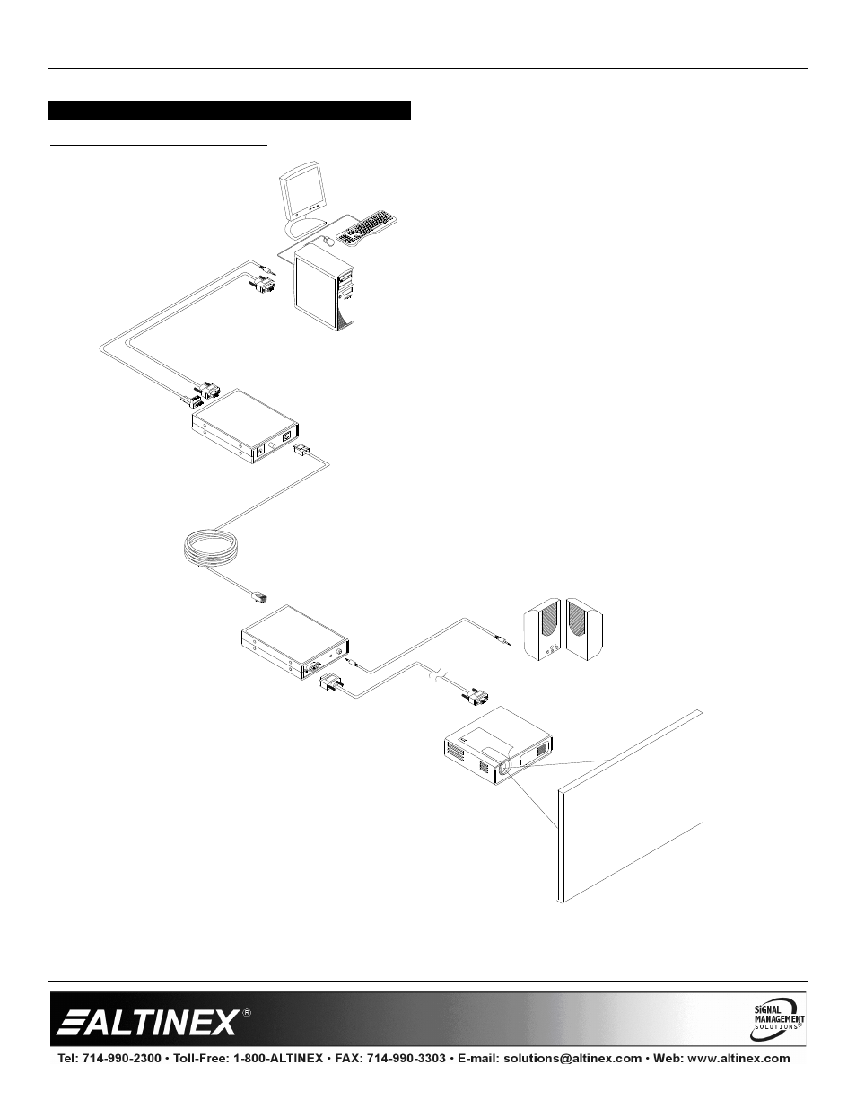 Application diagrams, Diagram 1: typical setup, Special application | Altinex TP115-111 User Manual | Page 6 / 9