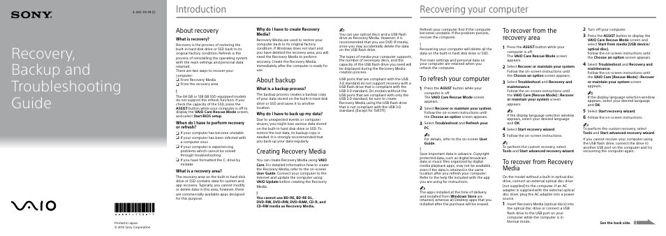 Sony SVD11213CXB User Manual | 2 pages