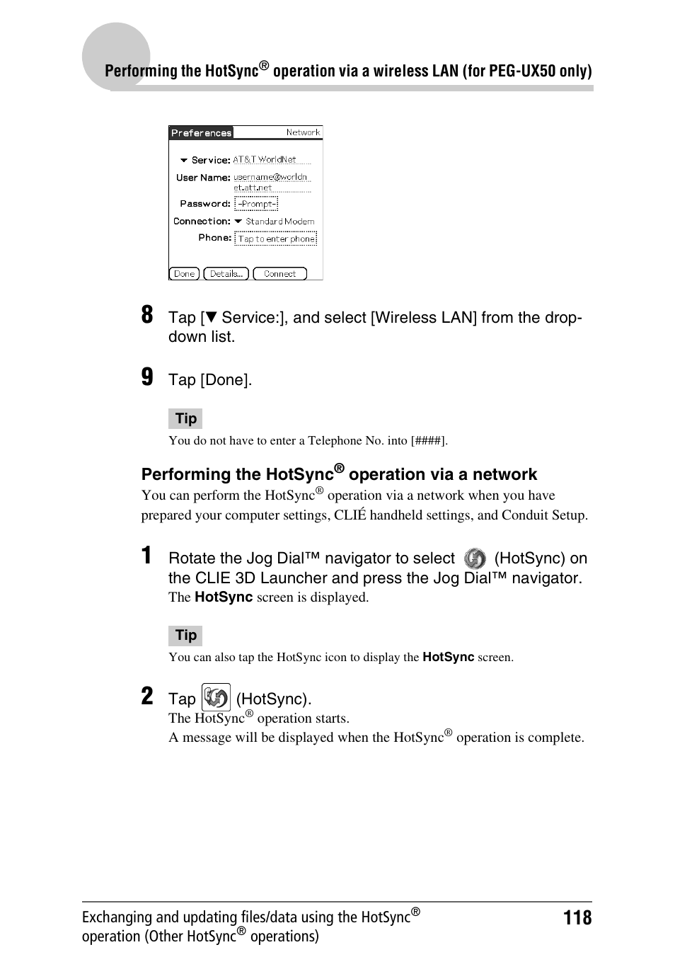 Sony PEG-UX40 User Manual | Page 118 / 197