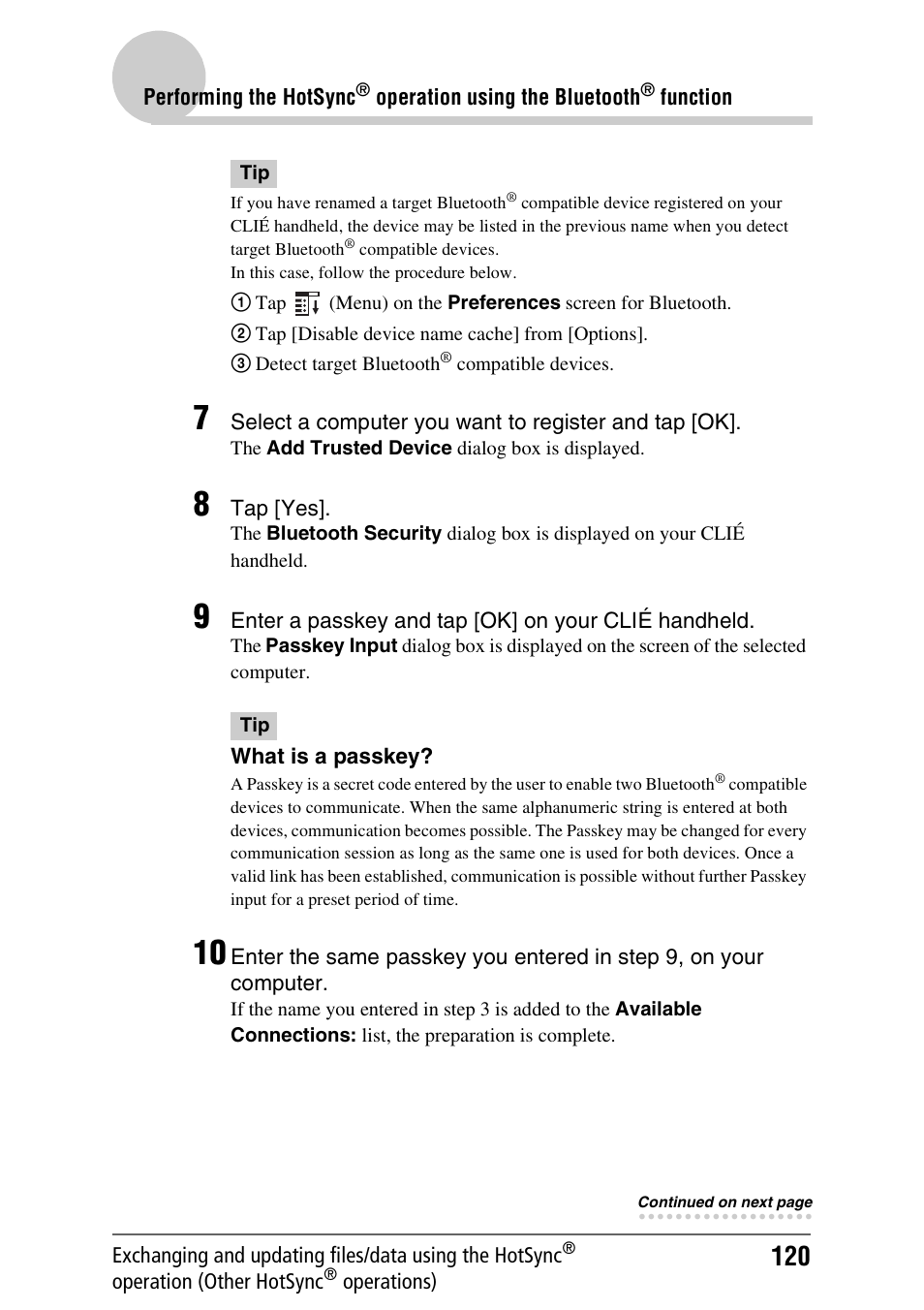 Sony PEG-UX40 User Manual | Page 120 / 197