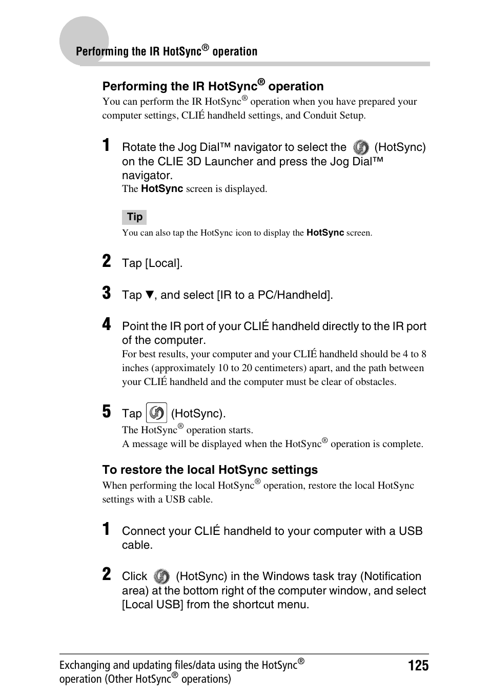 Sony PEG-UX40 User Manual | Page 125 / 197