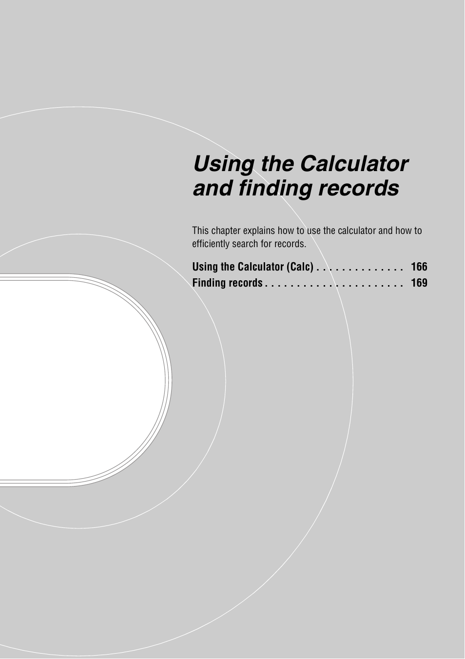 Using the calculator and finding records | Sony PEG-UX40 User Manual | Page 165 / 197