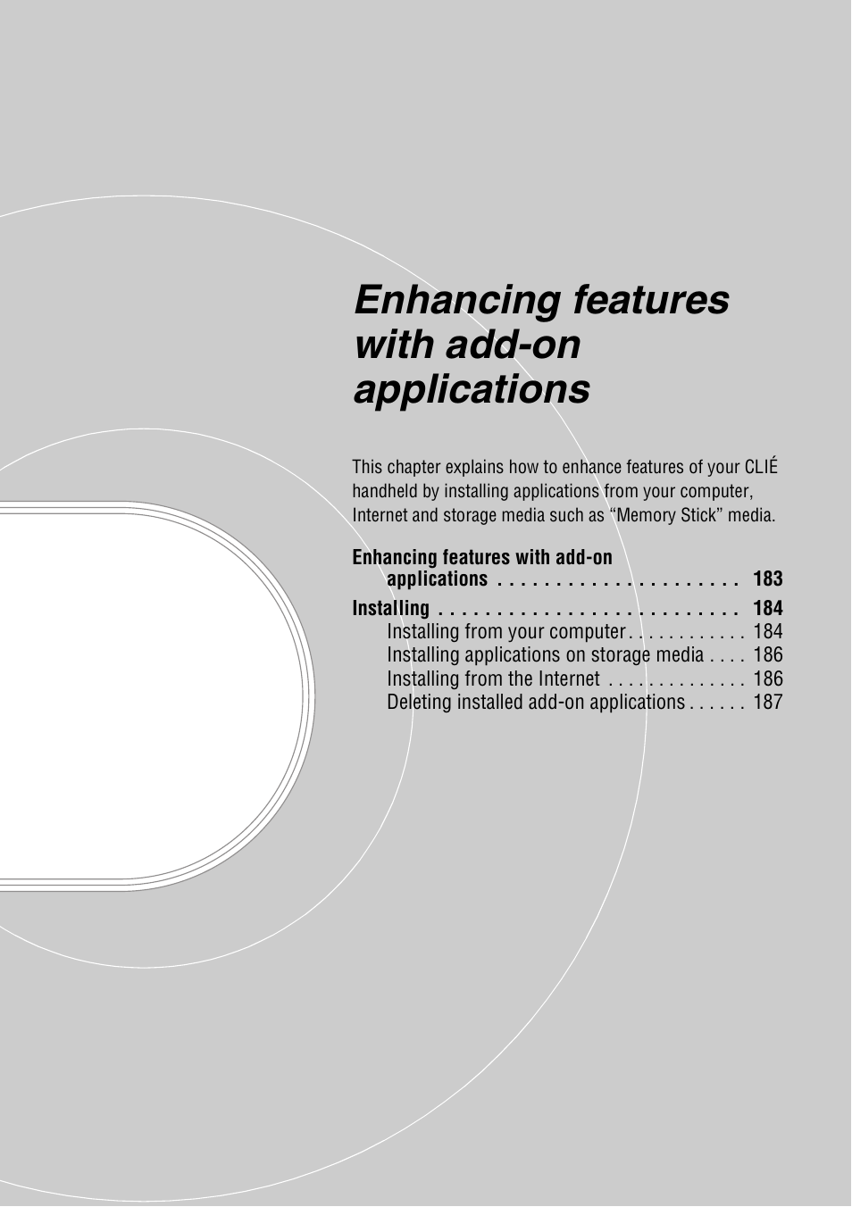 Enhancing features with add-on applications | Sony PEG-UX40 User Manual | Page 182 / 197