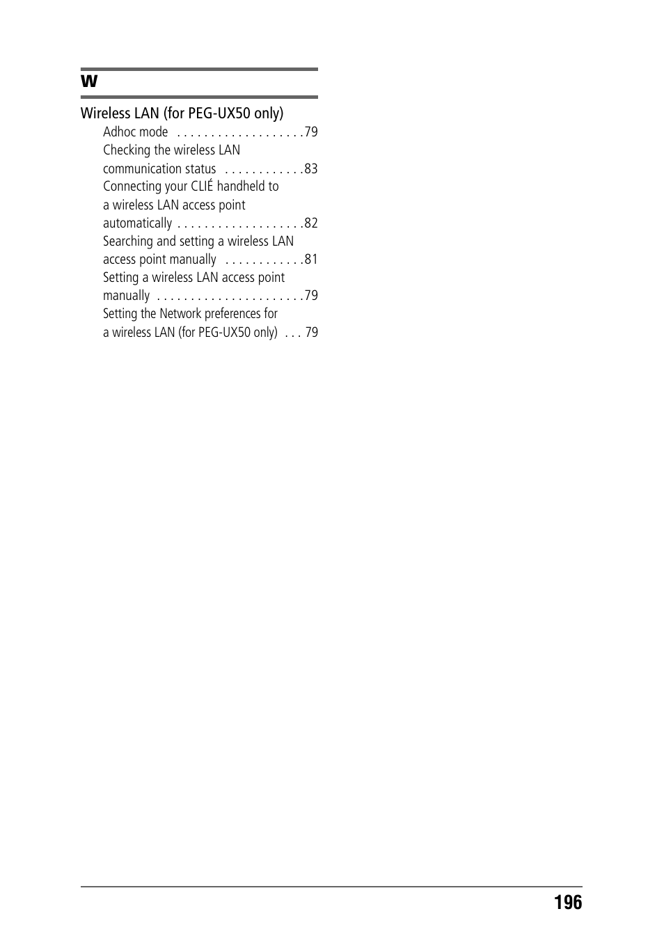Sony PEG-UX40 User Manual | Page 196 / 197
