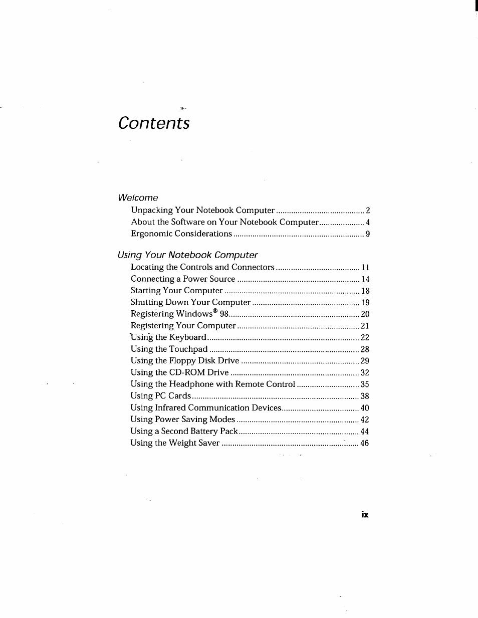 Sony PCG-808 User Manual | Page 9 / 144