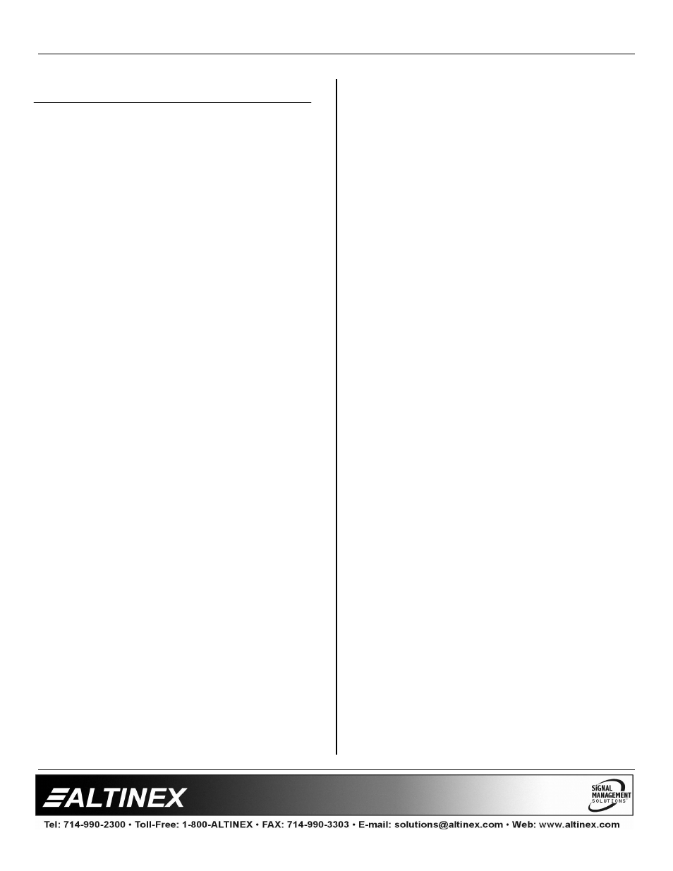 Distribution amplifiers | Altinex SIDEKICKER DA103-107 User Manual | Page 2 / 9