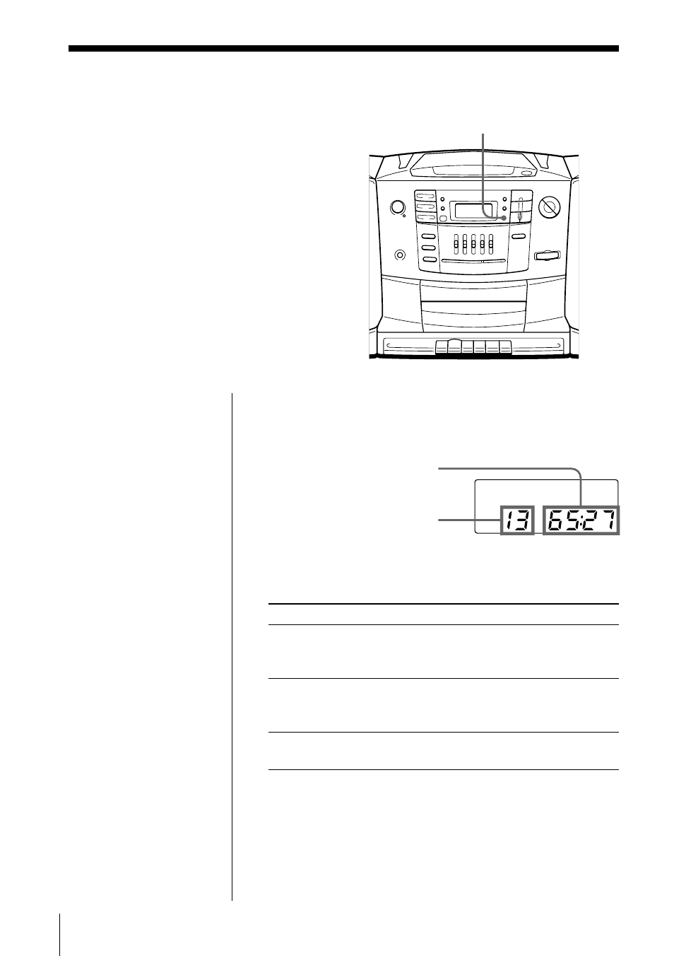 Using the display | Sony CFD-Z550 User Manual | Page 12 / 36