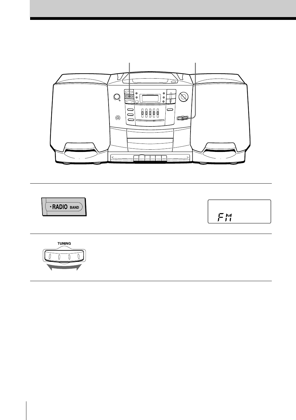 Listening to the radio | Sony CFD-Z550 User Manual | Page 6 / 36