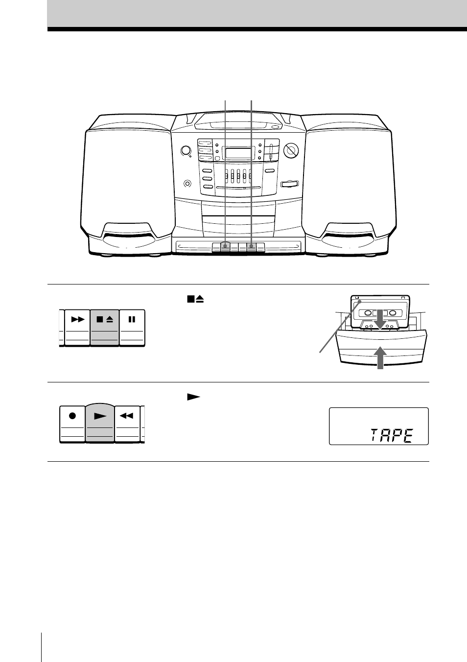 Playing a tape | Sony CFD-Z550 User Manual | Page 8 / 36